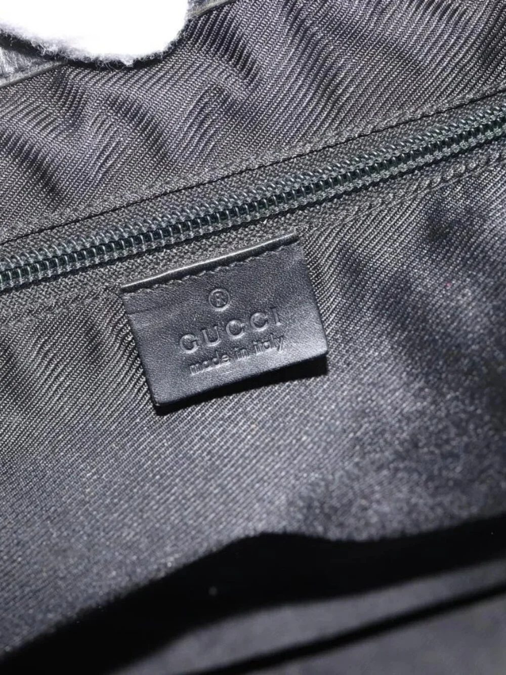 GUCCI GG Canvas Tote Bag Black Beige 019 0493 1669 Auth ka4701
